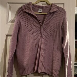 CAbi Lavender Ribbed Turtleneck Sweater